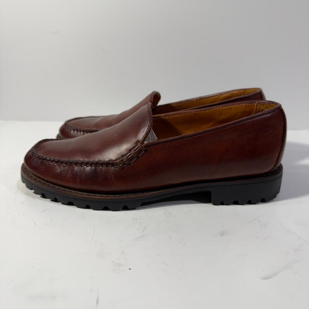 Cole Haan Country Slip On Moccasin Brown Leather Lug Sole Loafers 7.5 Womens